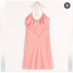 Abercrombie Halter Ruched Mini Dress